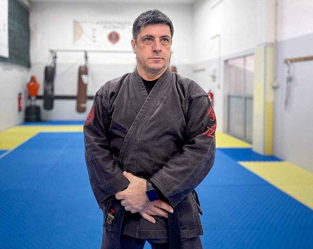 Professor Cándido Villar de Artes Marciais na Academia Wu Wei